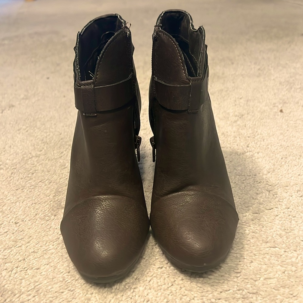 Brown booties